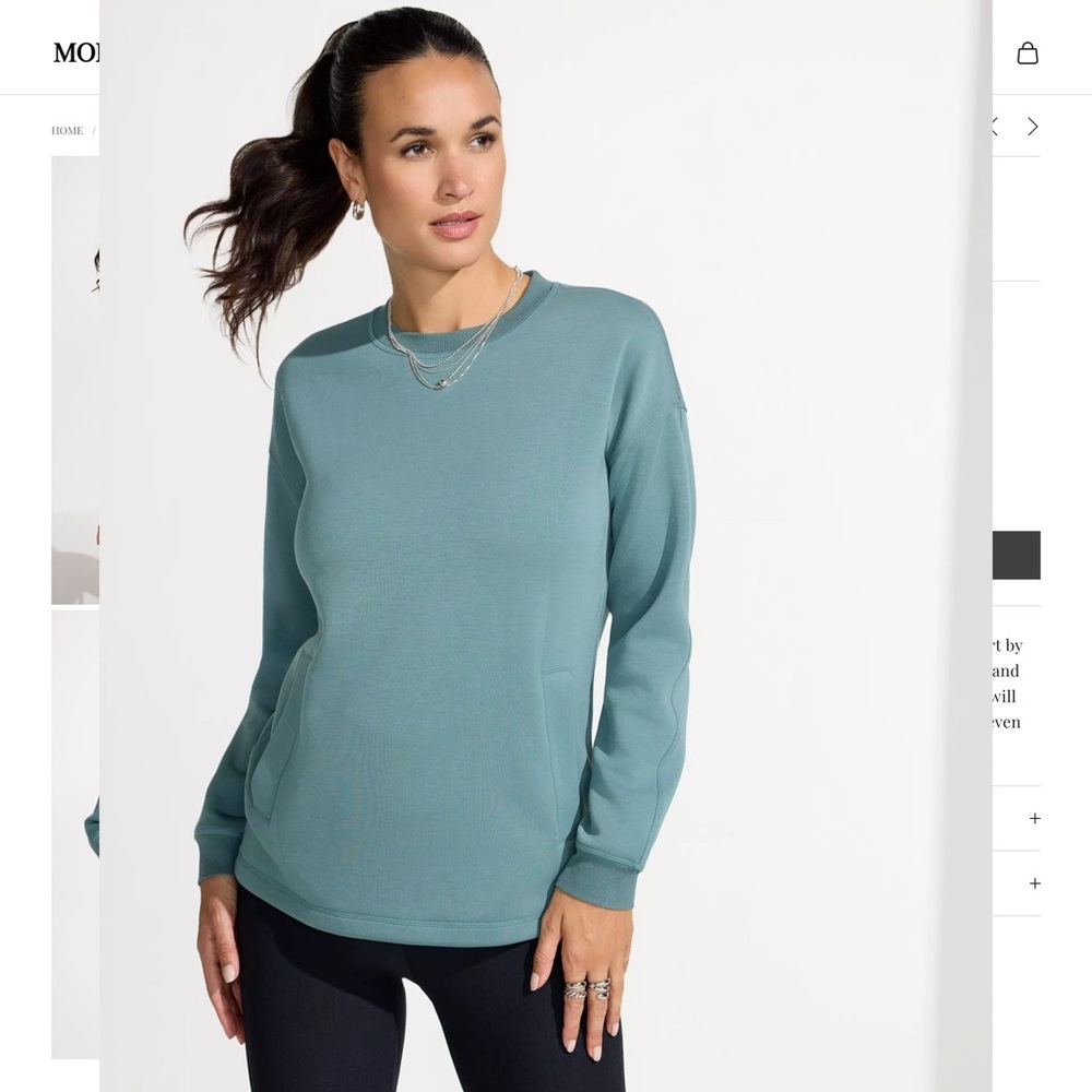 Mondetta Soft Sweatshirt Blue Women's Medium - Picture 1 of 11
